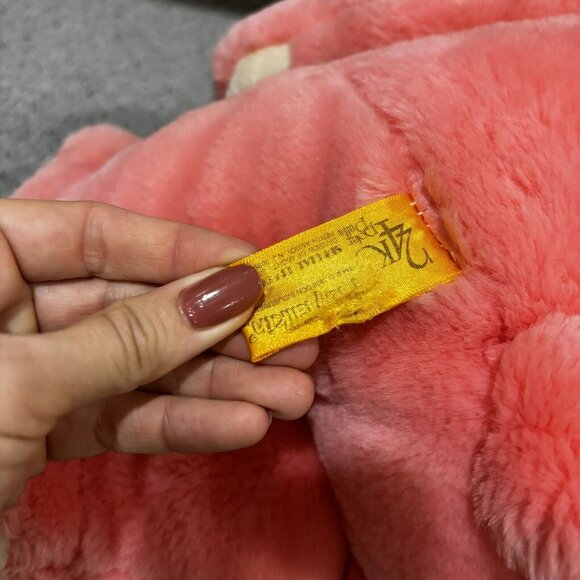 Rare Hard To Find Vintage 24K Polar Puff Playtalkin' Zollie Puppet Pink Lion - Picture 6 of 9